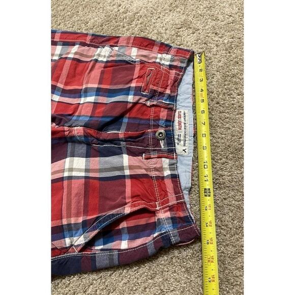American Eagle Men's Size 30 Classic Red Plaid Shorts - Picture 7 of 11